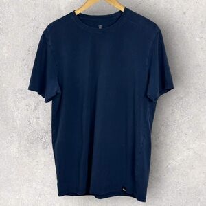 SAXX Canada‎ Navy Blue Short Sleeve T-Shirt Size Large Tee Pima Cotton Crew Neck